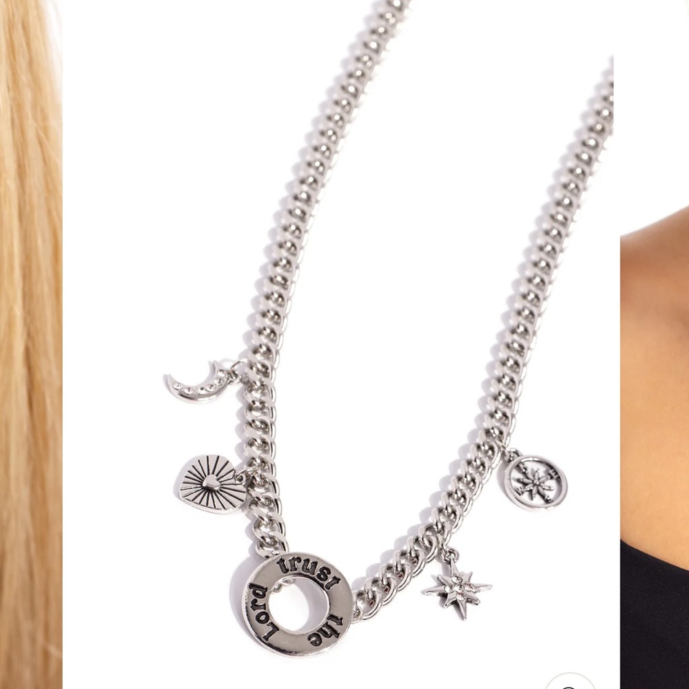 🙏🙌 “TRUST IN MIRACLES” WHITE NECKLACE WITH FREE MATCHING EARRINGS ~ PAPARAZZI❗️ - Picture 3 of 4